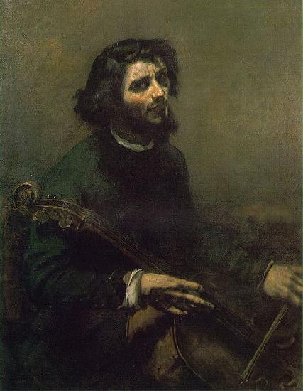 Gustave Courbet The Cellist oil painting image